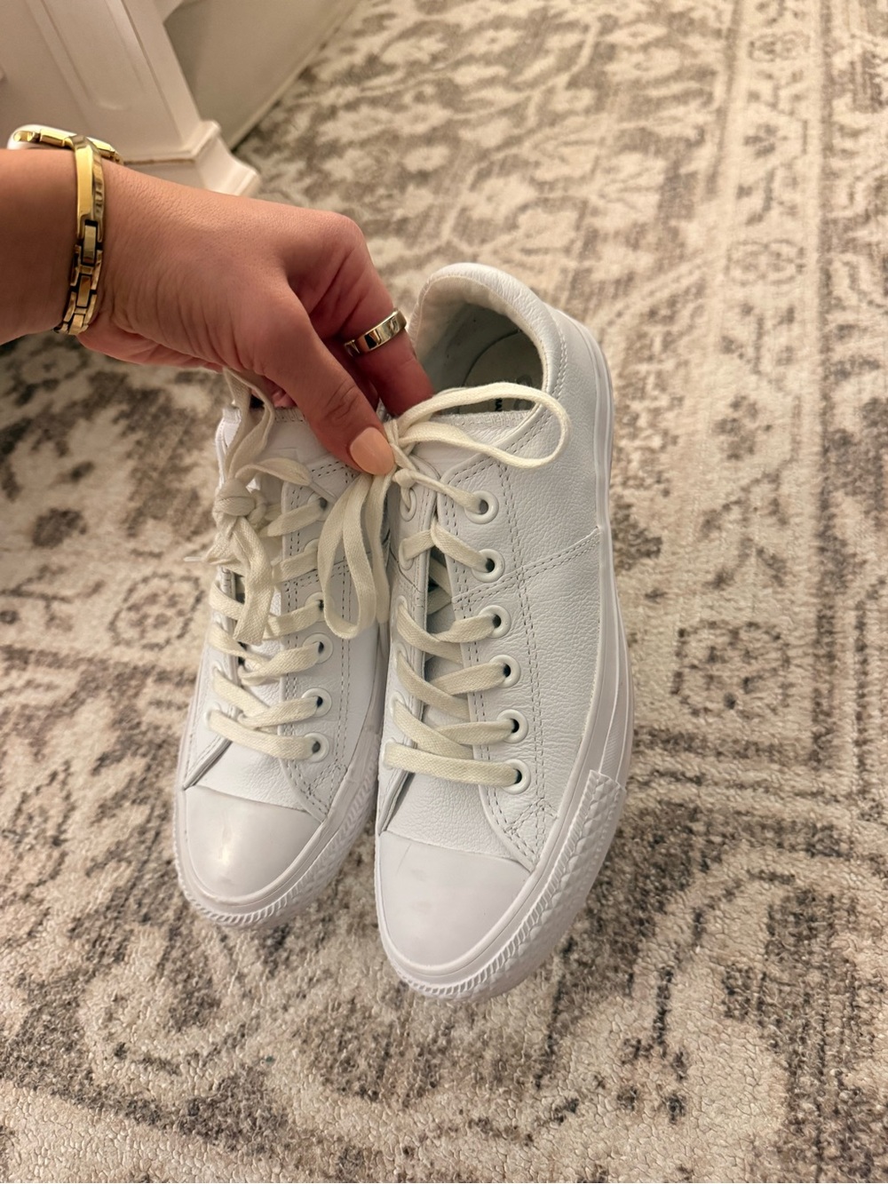 Converse Chuck Taylor All Star Leather White Monochrome